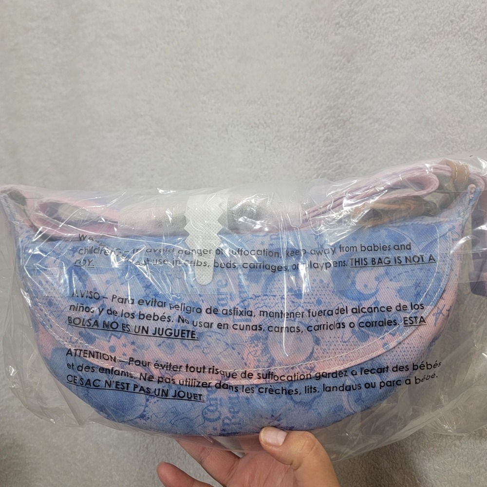 NEW! Care Bears Cheer Bear & Grumpy Bear Convertible Crossbody Belt Bag Tie Dye - Picture 7 of 9